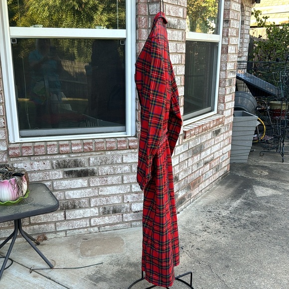 Vtg 50s 60s state o Maine plaid viyella Wool Blend robe As Is - Picture 6 of 14